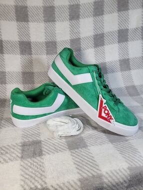 Men's Size 10.5 PONY Shooter Low Suede Sneakers - Kelly Green